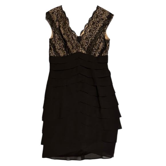 Dress Barn Collection Black and Nude Mini Dress - Picture 1 of 4